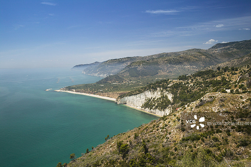 意大利普利亚区加尔加诺海角：扎加雷海湾图片素材
