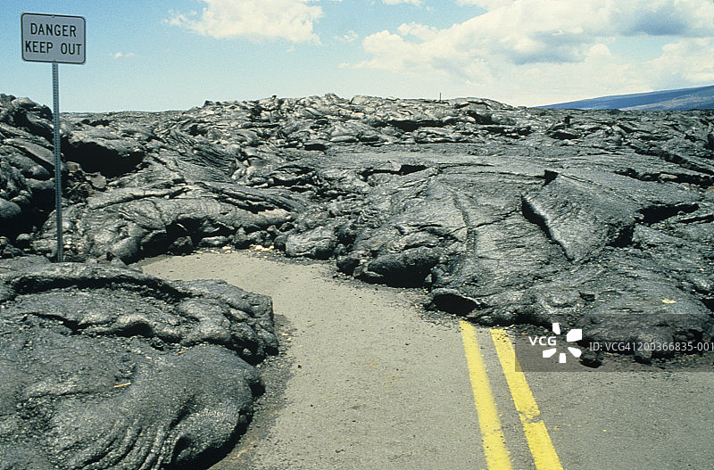 基拉韦厄火山熔岩流（美国夏威夷）图片素材