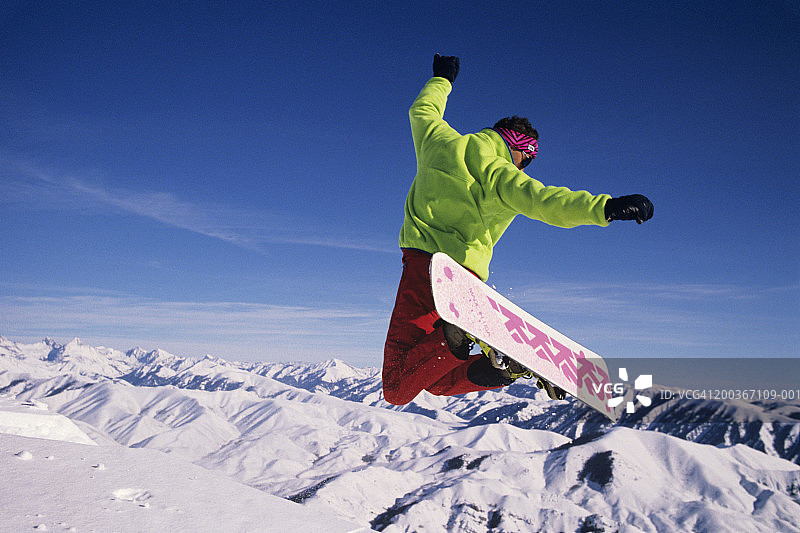 美国爱达荷州太阳谷的滑雪者图片素材