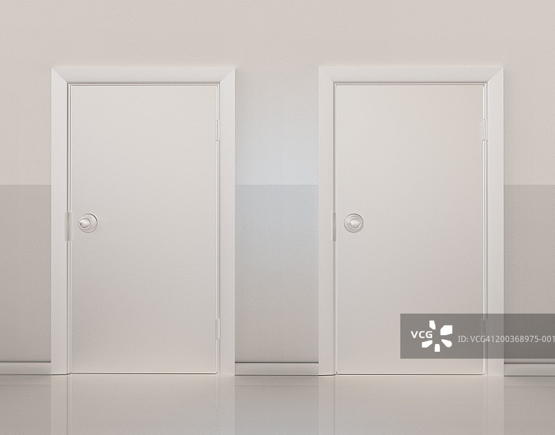 并排双门（数字效果）图片素材