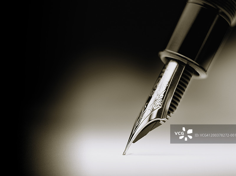 笔尖特写（黑白）图片素材