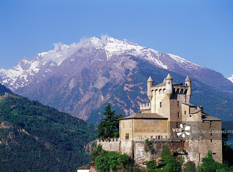 意大利瓦莱达奥斯塔：圣皮埃尔城堡图片素材