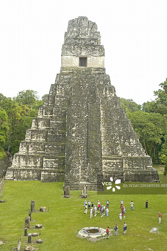 危地马拉蒂卡尔玛雅金字塔美洲虎神庙图片素材