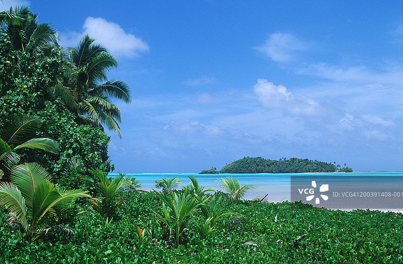 南太平洋库克群岛阿图卡基泻湖图片素材