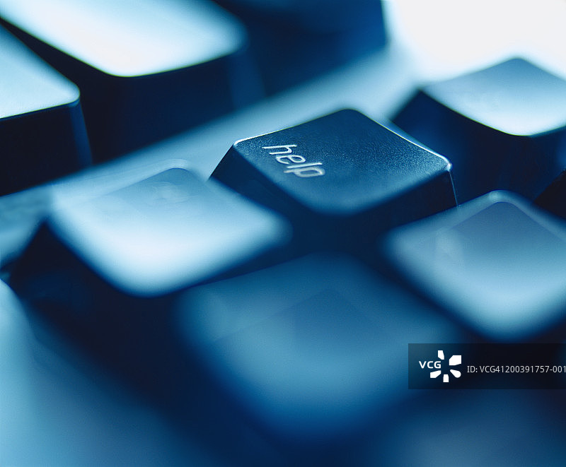 电脑键盘，帮助键特写图片素材