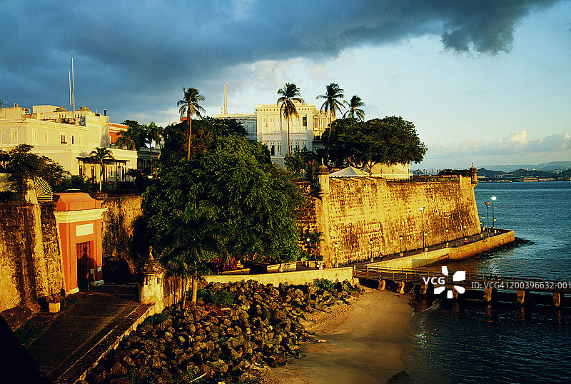 波多黎各圣胡安城门高空俯瞰图片素材