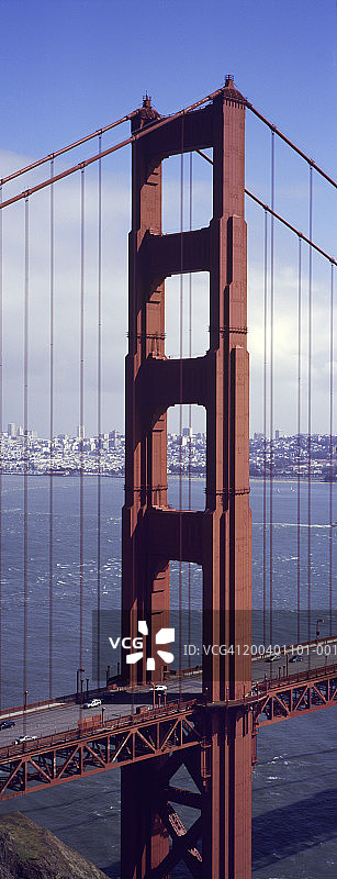 美国加利福尼亚州旧金山金门大桥全景图片素材