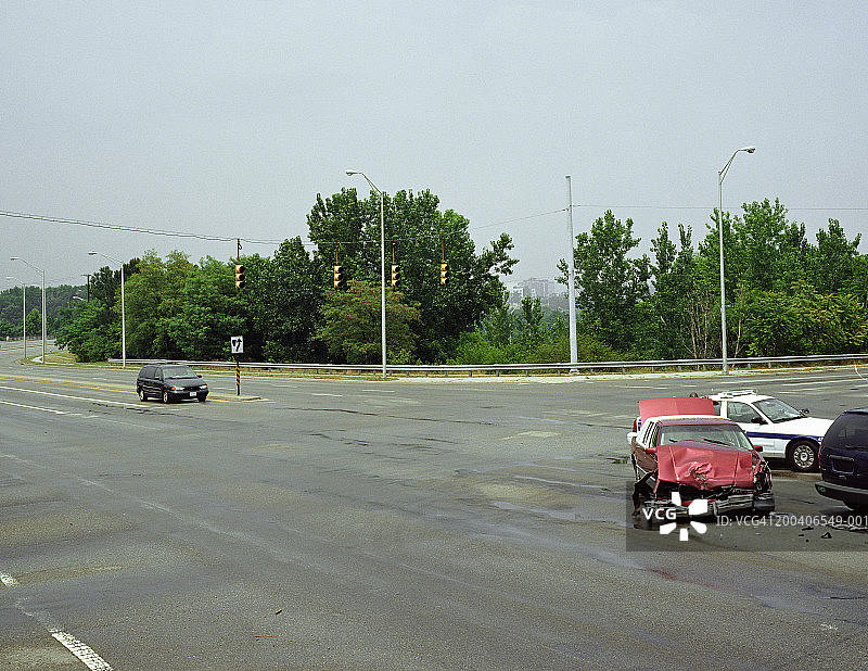 公路交通事故现场图片素材