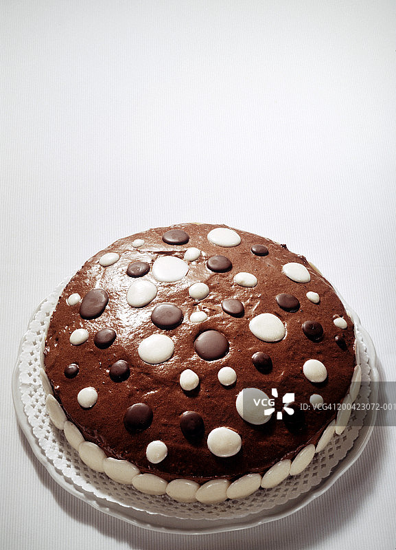 巧克力波点蛋糕图片素材