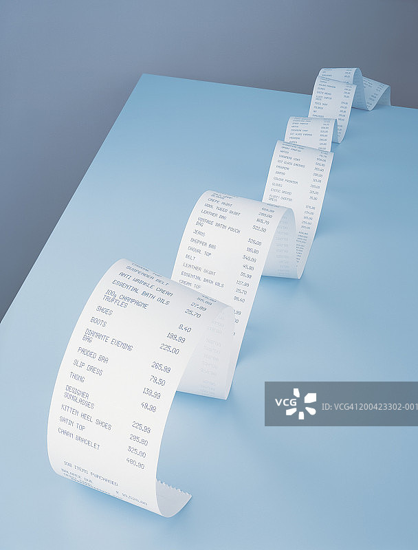 购物小票图片素材