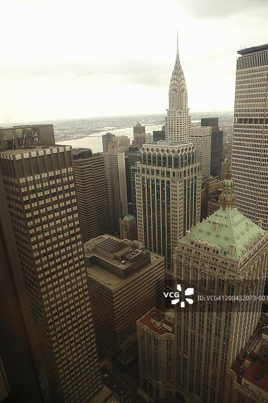 美国纽约城市天际线高角度景观图片素材