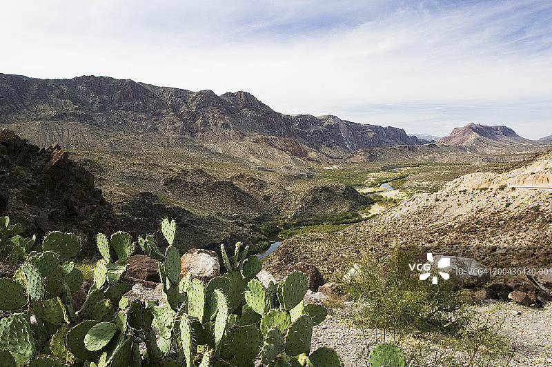 美国得克萨斯州格兰德河流域大弯地区风光图片素材