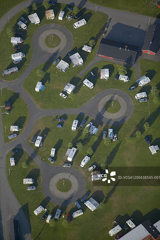 露营车营地航拍图片素材