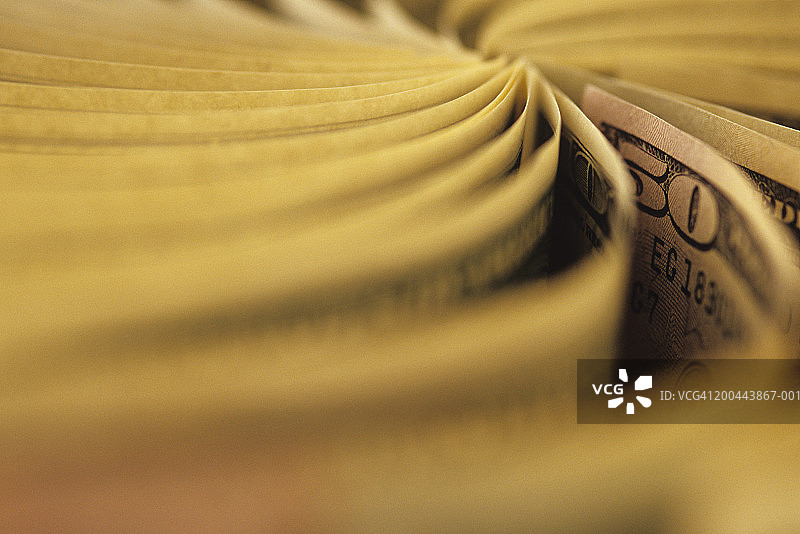 美元纸币图案，特写图片素材