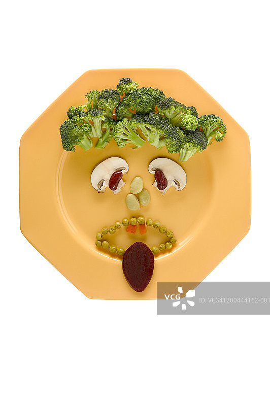 蔬菜人脸拼盘图片素材