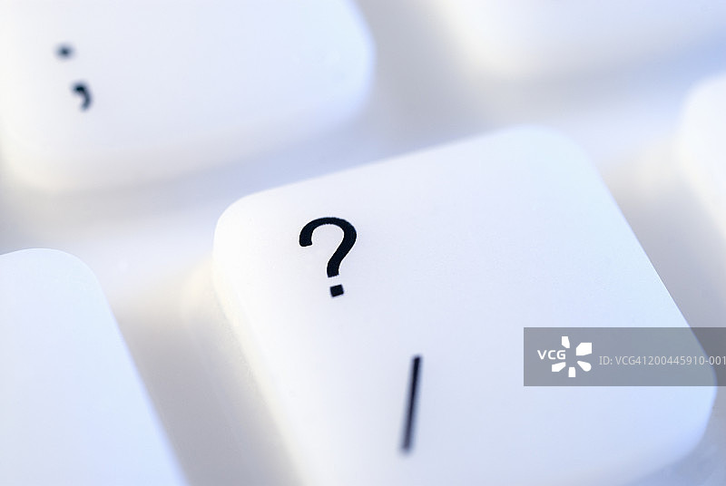 键盘上的问号键特写图片素材