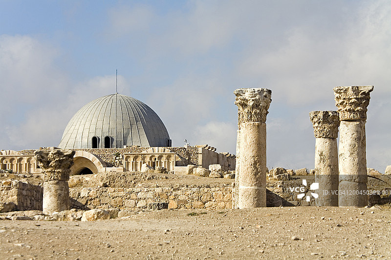 拜占庭教堂和倭马亚宫殿遗址图片素材