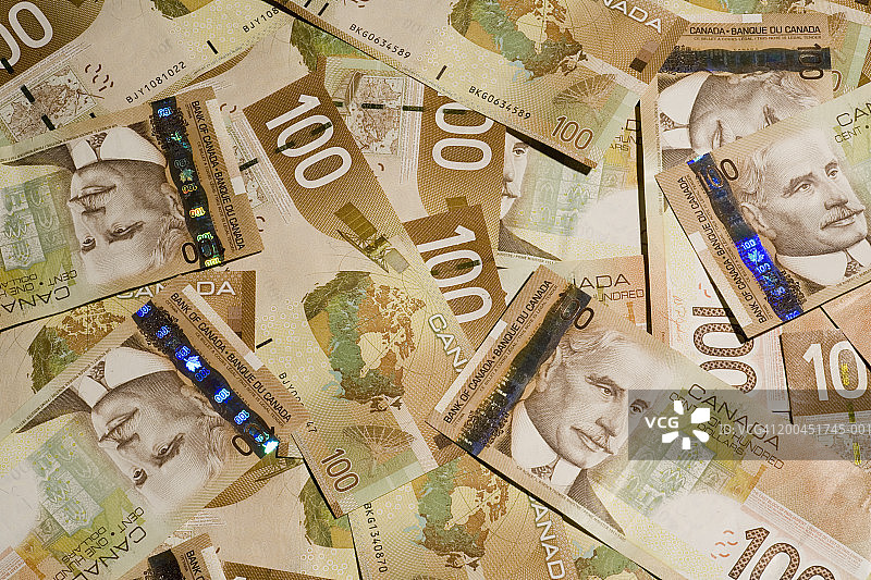 加拿大元特写图片素材