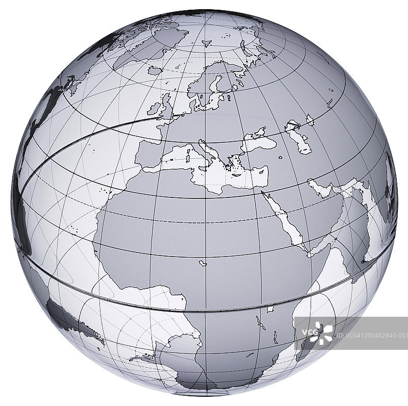 以欧洲和非洲为主的地球图片素材