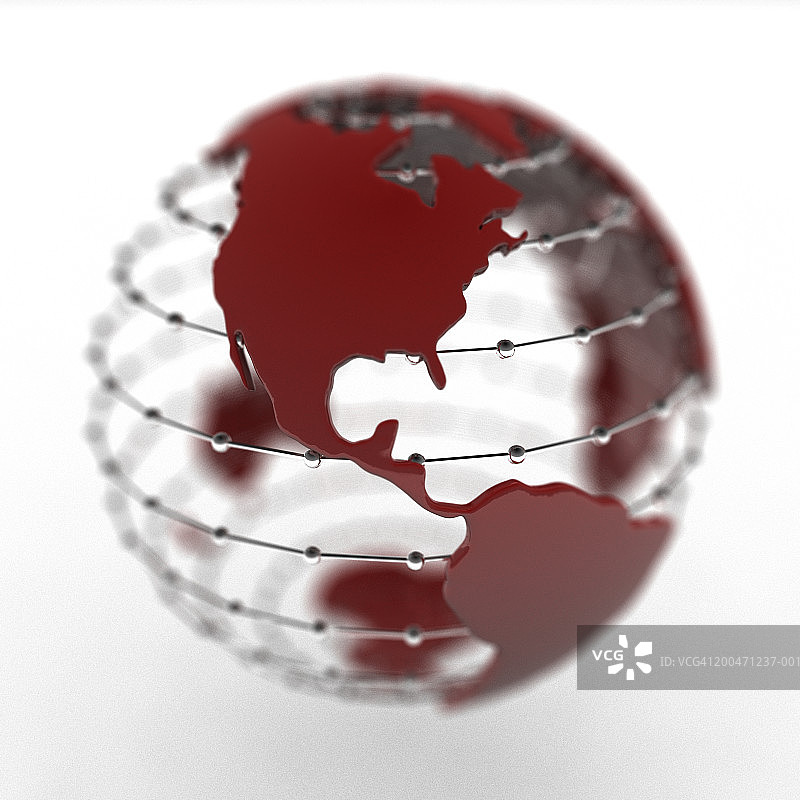 突出显示北美和中美洲的地球仪（数字）图片素材