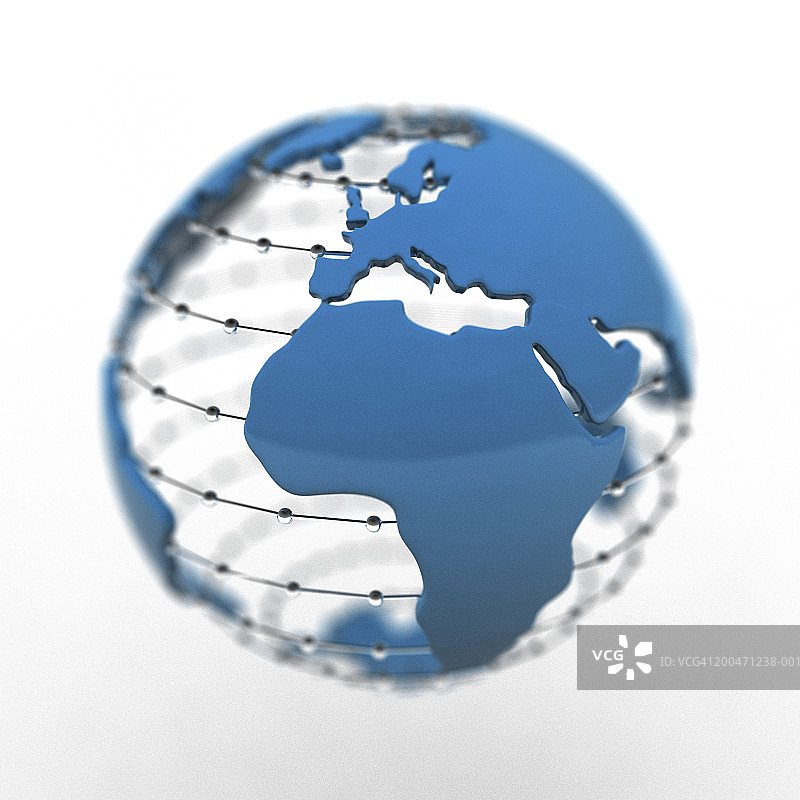 以非洲为主的地球仪图片素材