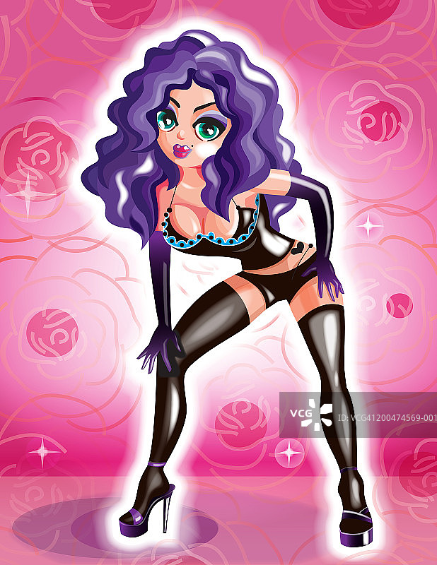 穿着内衣的年轻女人，抽象背景图片素材