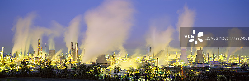 苏格兰格兰杰默斯石化工厂黄昏图片素材