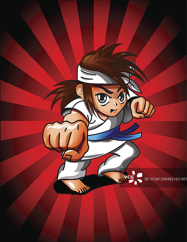 练习武术的年轻男子图片素材