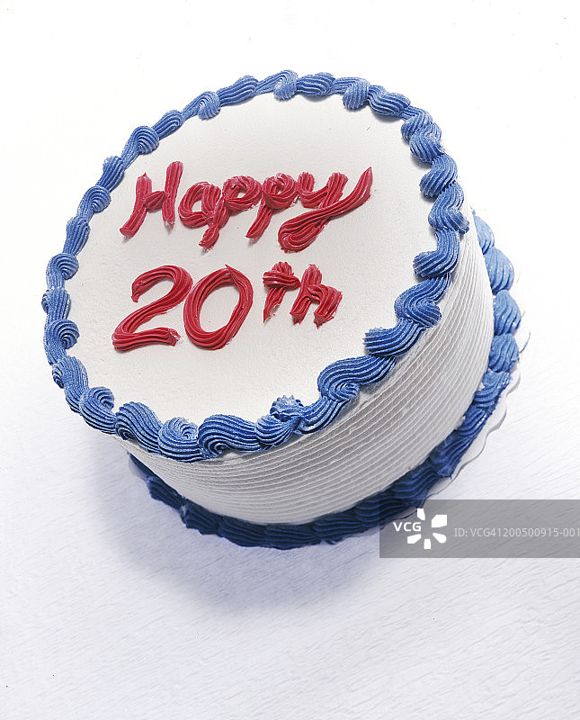 祝20岁生日快乐蛋糕图片素材