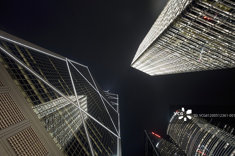 中国香港中国银行夜景图片素材