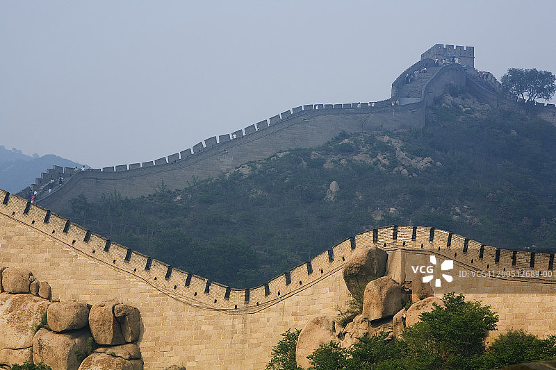 中国长城侧面景观图片素材