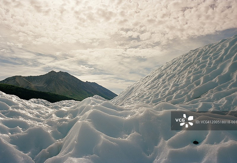 兰格尔-圣伊莱亚斯国家公园的Root冰川，美国阿拉斯加州图片素材