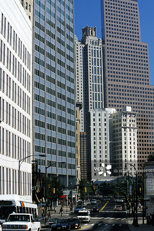 美国佐治亚州亚特兰大桃树街摩天大楼图片素材