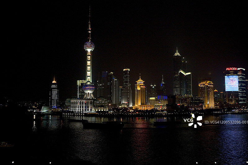 中国上海城市夜景图片素材