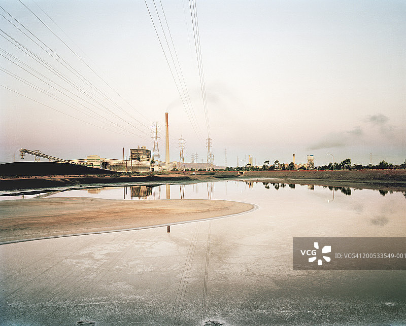澳大利亚奥古斯塔港沿海燃煤电站图片素材