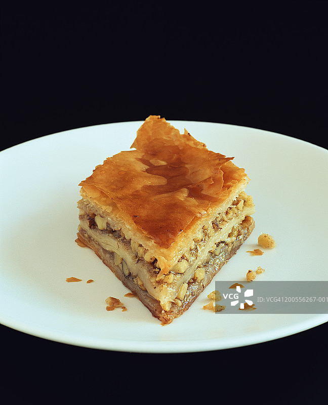 盘中的果仁蜜饼（特写）图片素材