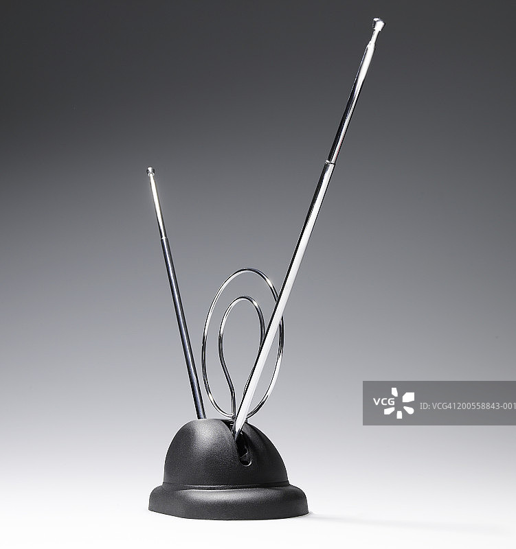 银色天线特写图片素材