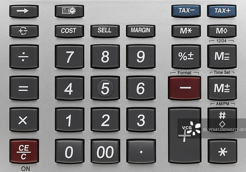 计算器键盘特写图片素材