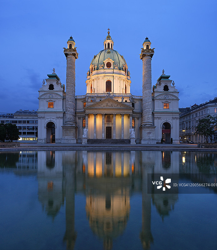 奥地利维也纳卡尔教堂图片素材