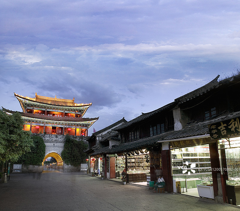 大理古城街市图片素材