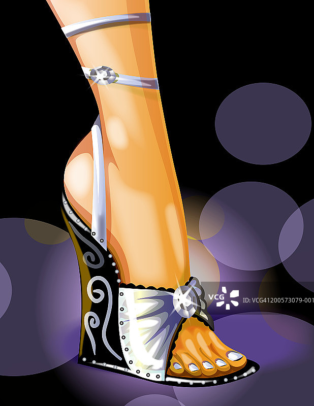 穿高跟鞋的女人脚部特写图片素材