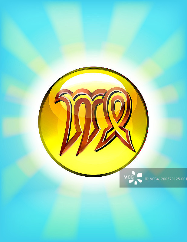 处女座占星符号图片素材