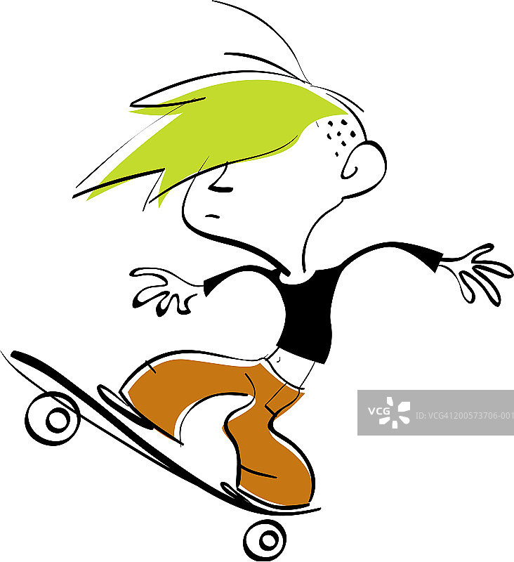 玩滑板的青年男子图片素材