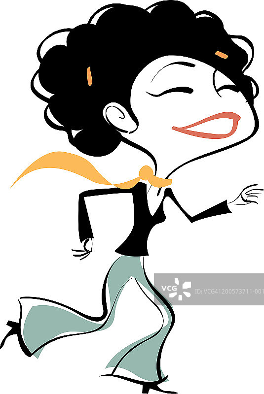 女人跑图片素材