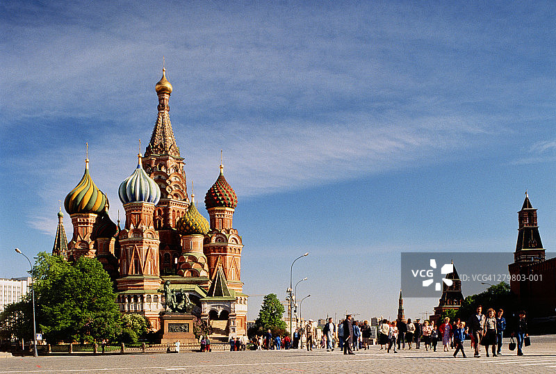 苏联莫斯科红场圣瓦西里大教堂图片素材