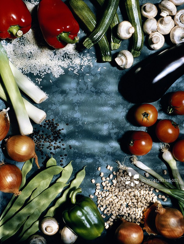 各种新鲜蔬菜和豆类图片素材