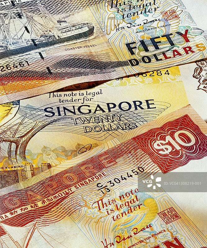 新加坡货币：美元纸币图片素材