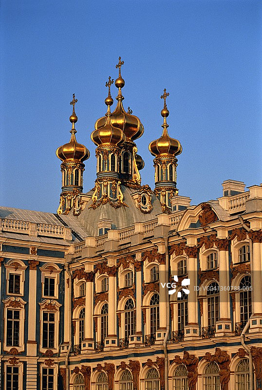 俄罗斯圣彼得堡附近普希金市：叶卡捷琳娜宫图片素材