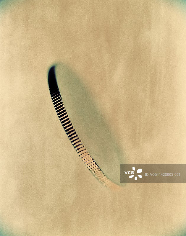 美国25美分硬币边缘特写图片素材