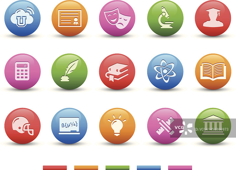 教育图标-大学|缎面系列图片素材